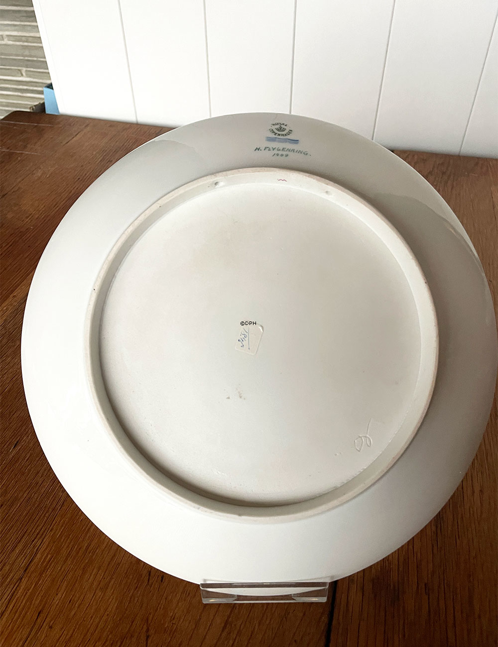 Royal Copenhagen platte med Københavns Frihavn og Isak Glückstadt