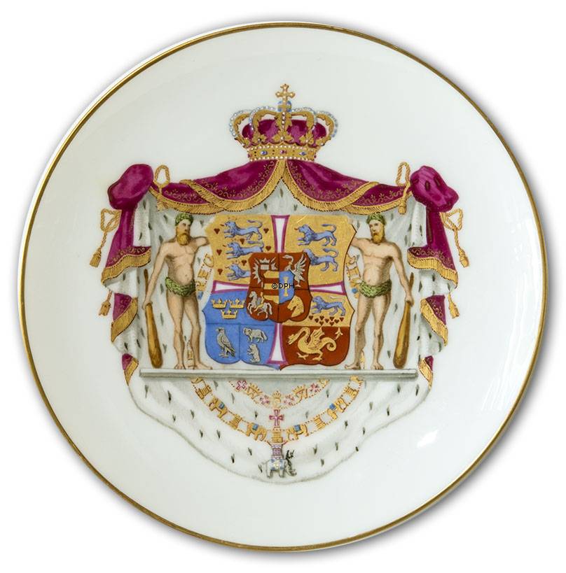 Royal Copenhagen Mindeplatte Danmarks Rigsvåben