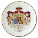 Royal Copenhagen Memorial Plate Coat of Arms of Denmark