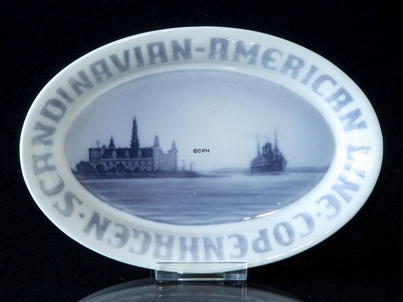 Royal Copenhagen Mindeplatte Scandinavian-American Line - Copenhagen