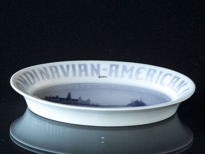 Royal Copenhagen Mindeplatte Scandinavian-American Line - Copenhagen