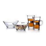 Grand Cru set for breakfast with 2 bowls and 2 pcs. of Hot drink glasses, Rosendahl