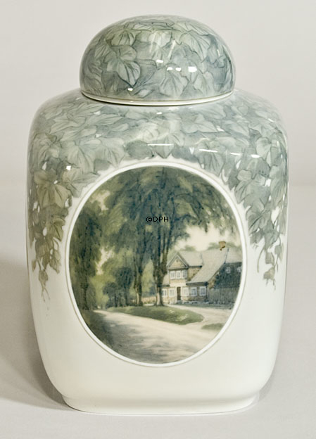 Krukke m/låg - signeret Th. Kjölner PRIVAT, Royal Copenhagen - UNICA