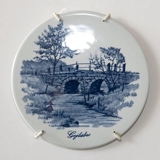 Royal Copenhagen Butter-board, motif "The Bridge at Gejlå", Royal Copenhagen