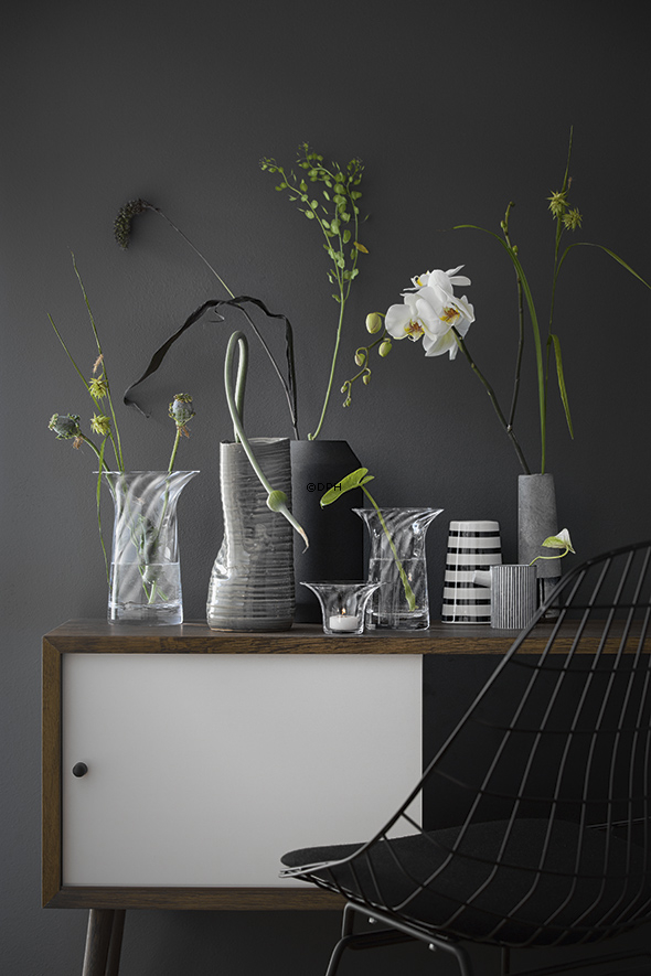 Filigran vase, optik, mellem 21 cm