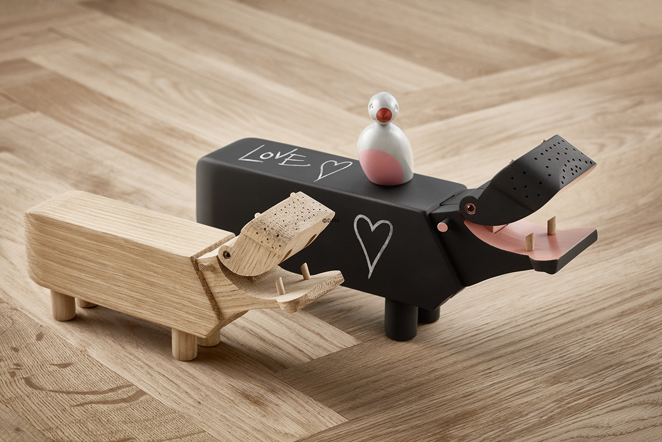 Kay Bojesen Flodhest, sortmalet