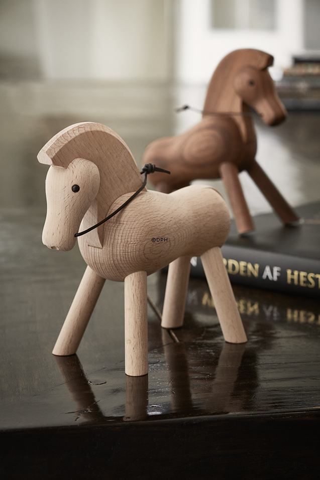 Kay Bojesen Hest, lys, bøgetræ (udstillingsmodel med original kasse)