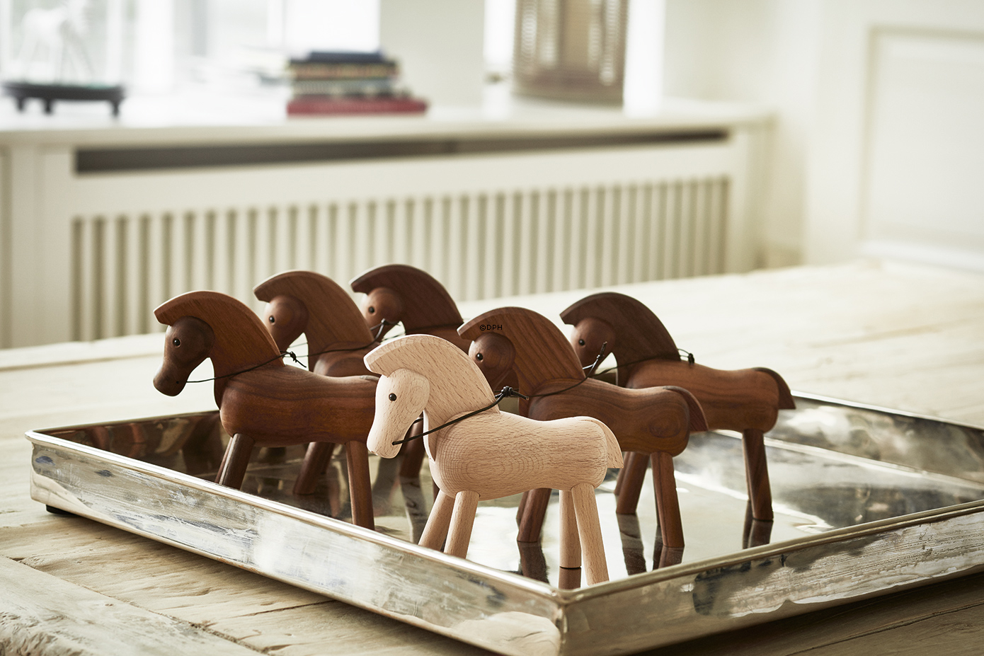 Kay Bojesen Hest, lys, bøgetræ (udstillingsmodel med original kasse)