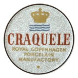 Royal Copenhagen Craquele Fabriksskilt
