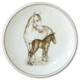 Royal Copenhagen Mindeplatte lipizzaner med føl