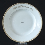 Royal Copenhagen Plate with Gold 1850 - 31st December - 1930