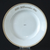 Royal Copenhagen platte med guld 1850 - 31 December - 1930