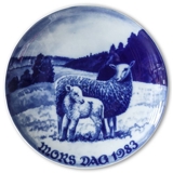 1983 Royal Heidelberg Muttertagsteller, Schaf mit Lamm