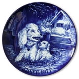 1977 Royal Heidelberg Christmas plate, Dog