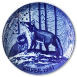 1981 Royal Heidelberg Christmas plate, Fox