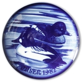 1982 Royal Heidelberg Christmas plate, Duck