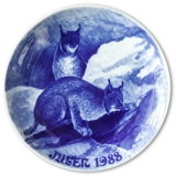 1988 Royal Heidelberg Christmas plate, Lynx