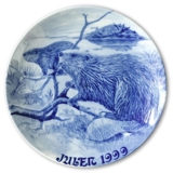 1999 Royal Heidelberg Christmas plate, beaver