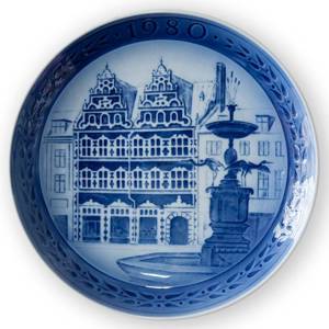 1780-1980 Jubilæumsplatte Royal Copenhagen, 200 året for Royal Copenhagens første salgs butik, Amagertorv | År 1980 | Nr. RJ1980 | Alt. KJ800 | DPH Trading