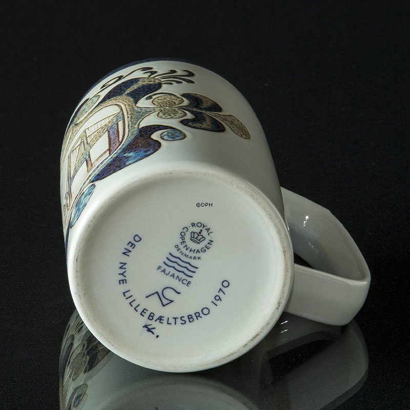Krus med Ny Lillebæltsbro, uden dato, Royal Copenhagen