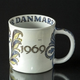 Giant Anniversary Mug, Royal Copenhagen 1899-1969 Christian d. 9. jub. - With God for glory and justice