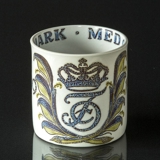 Giant Anniversary Mug, Royal Copenhagen 1899-1969 Christian d. 9. jub. - With God for glory and justice