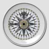 1975 Royal Copenhagen Compass plate, compass app. 1825