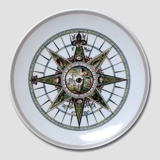 1976 Royal Copenhagen Compass plate, compass 1787
