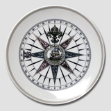 1977 Royal Copenhagen Compass plate, compass app. 1800