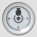 1978 Royal Copenhagen Compass plate, compass 1760