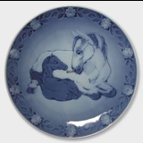1984 Royal Copenhagen Mother and Child plate, mare with foal