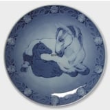 1984 Royal Copenhagen Mother and Child plate, mare with foal