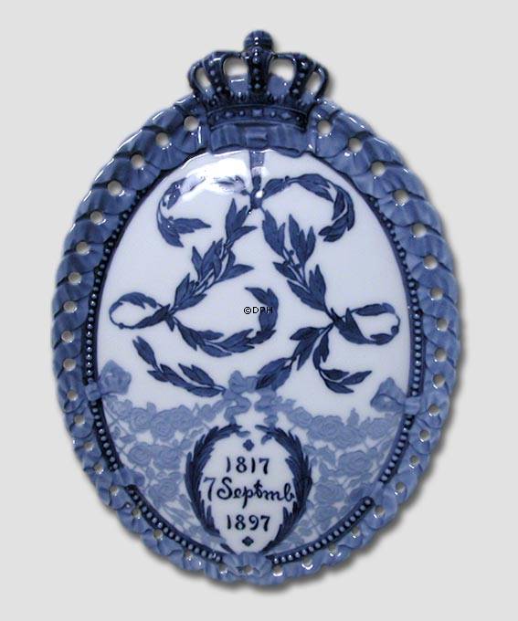 1817-1897 Royal Copenhagen Mindeplatte,