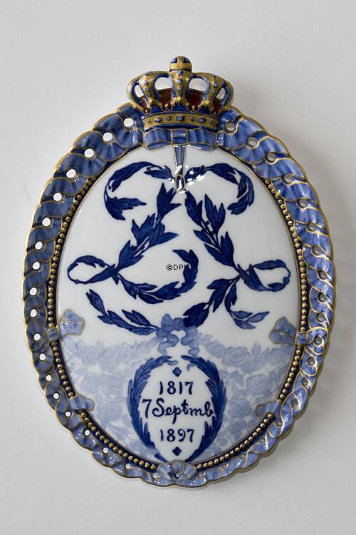 1817-1897 Royal Copenhagen Mindeplatte,