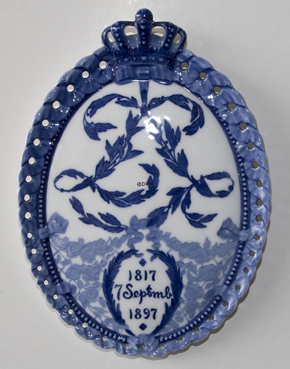 1817-1897 Royal Copenhagen Mindeplatte,