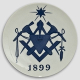 1899 Royal Copenhagen Memorial plate, Free Masons