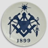 1899 Royal Copenhagen Mindeplatte, Frimurer