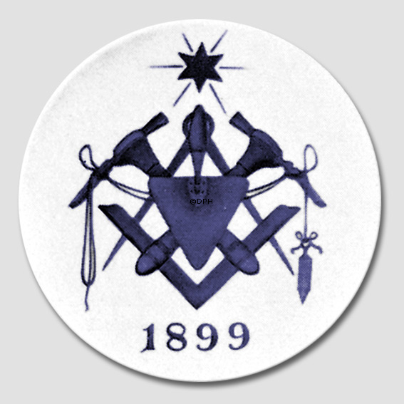 1899 Royal Copenhagen Mindeplatte, Frimurer