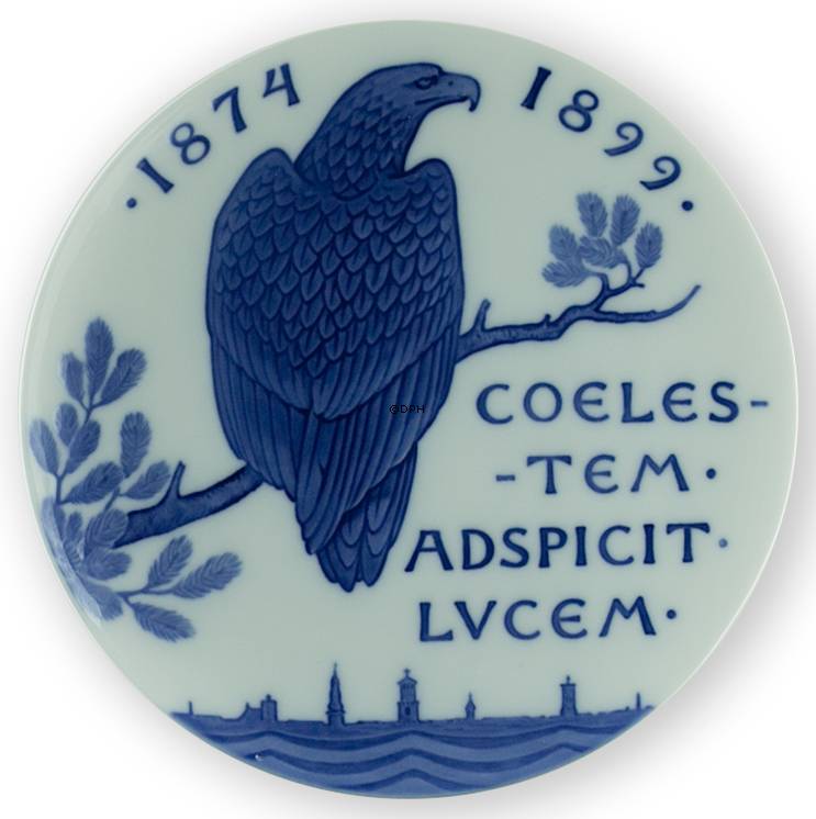 1874-1899 Royal Copenhagen Mindeplatte, COELESTEM ADSPICIT LVCEM