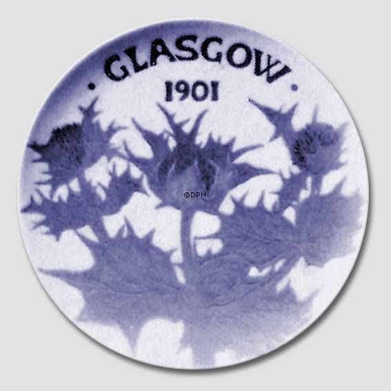 1901 Royal Copenhagen Mindeplatte, Glasgow 1901