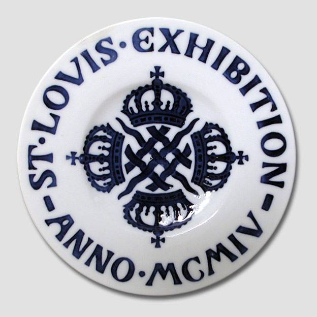 1903 Royal Copenhagen Mindeplatte, ST. LOVIS EXHIBITION ANNO MCMIV