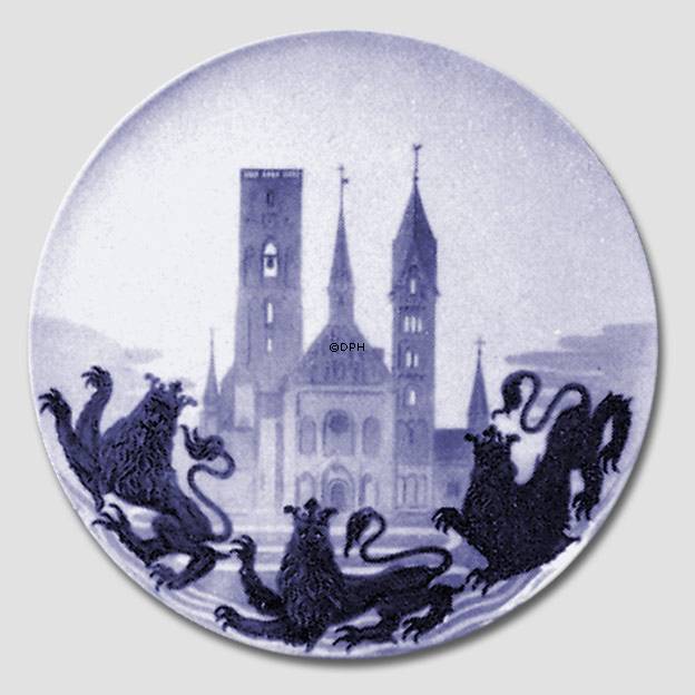 1904 Royal Copenhagen Mindeplatte, Ribe Domkirke