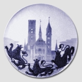 1904 Royal Copenhagen Memorial plate, Ribe Cathedral