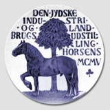 1905 Royal Copenhagen Mindeplatte, DEN JYDSKE INDUSTRI- OG LANDBRUGS UDSTILLING HORSENS MCM
