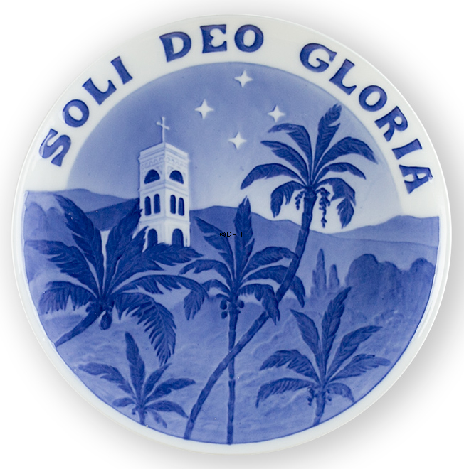 1906 Royal Copenhagen Mindeplatte, SOLI DEO GLORIA