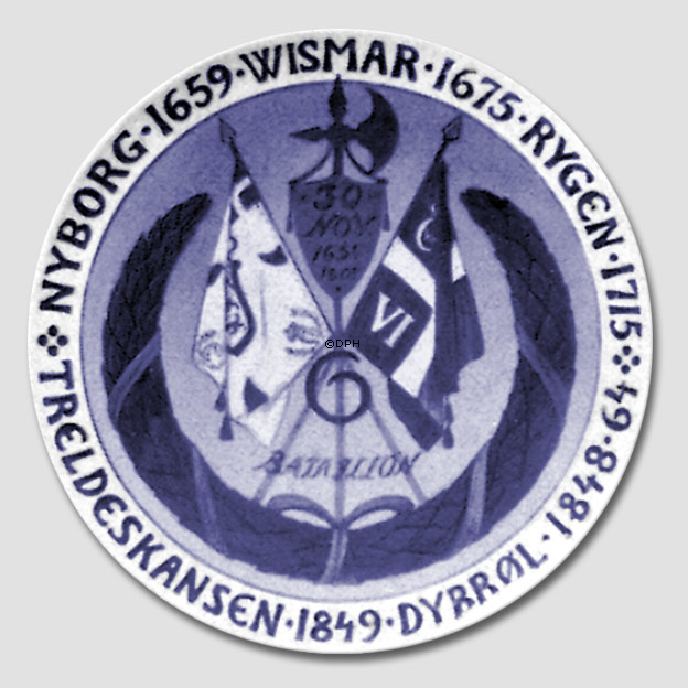 1907 Royal Copenhagen Mindeplatte, Bataillons 25o-års jubilæum