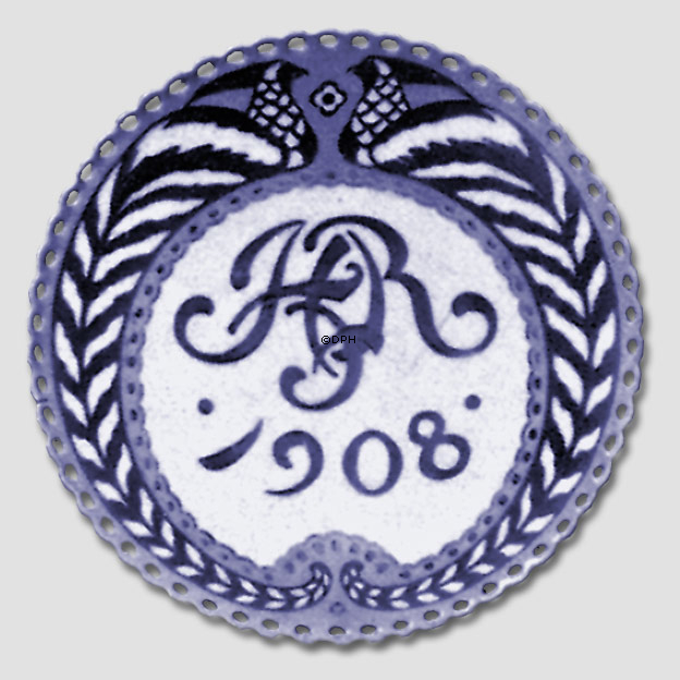1908 Royal Copenhagen Mindeplatte,