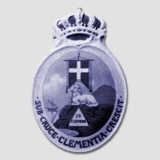 1908 Royal Copenhagen Mindeplatte, St Clemens SUB CRUCE CLEMENTIA
CRESCIT