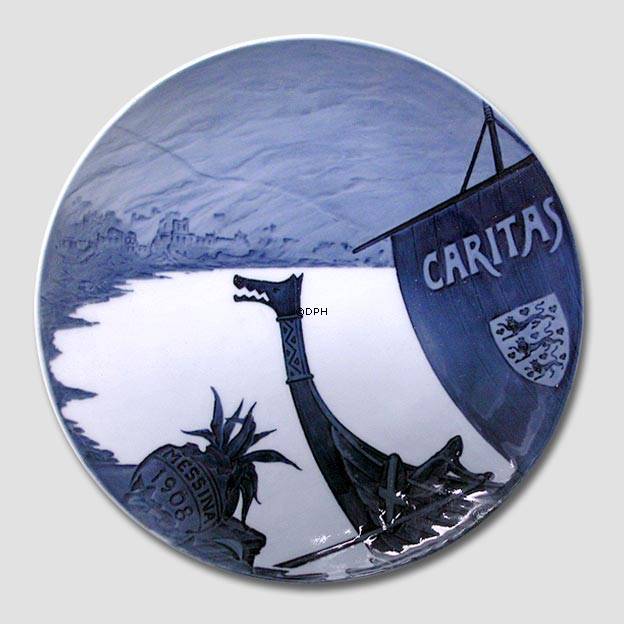 1908 Royal Copenhagen Mindeplatte, CARITAS