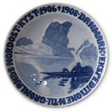 1906-1908 Royal Copenhagen Mindeplatte, DANMARK EKSPEDITIONEN TIL GRØNLANDS NORDOST KYST 1906-1908